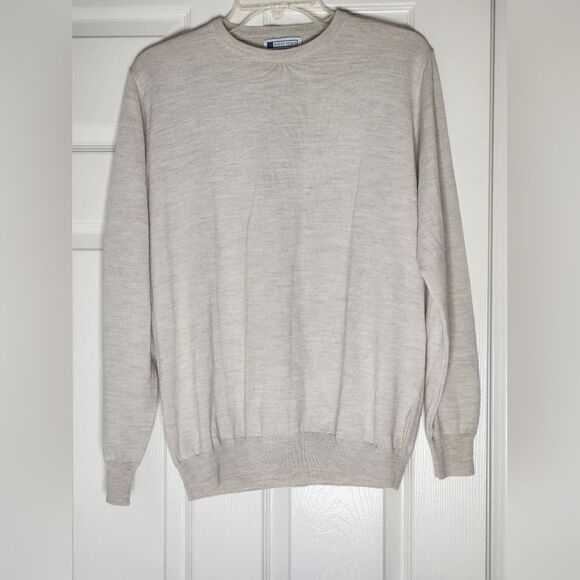 Ederman XL Cream WOOL Blend Knit Longsleeves Made In Italy Women's Sweater - Picture 3 of 6